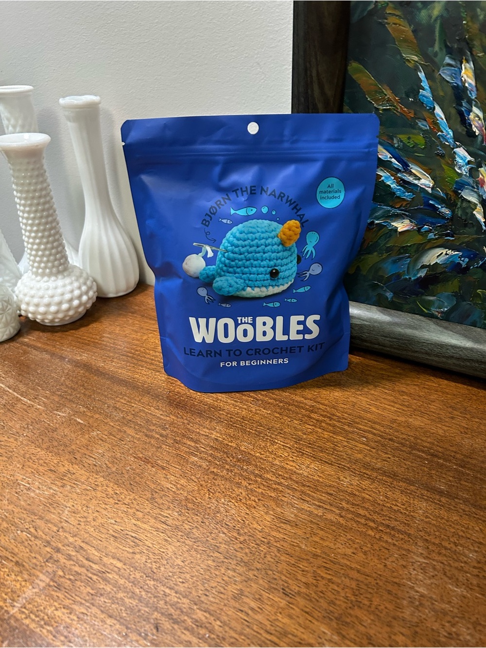 NWT The Woobles Björn the Narwhal Beginner Crochet Kit - Unopened Sealed
